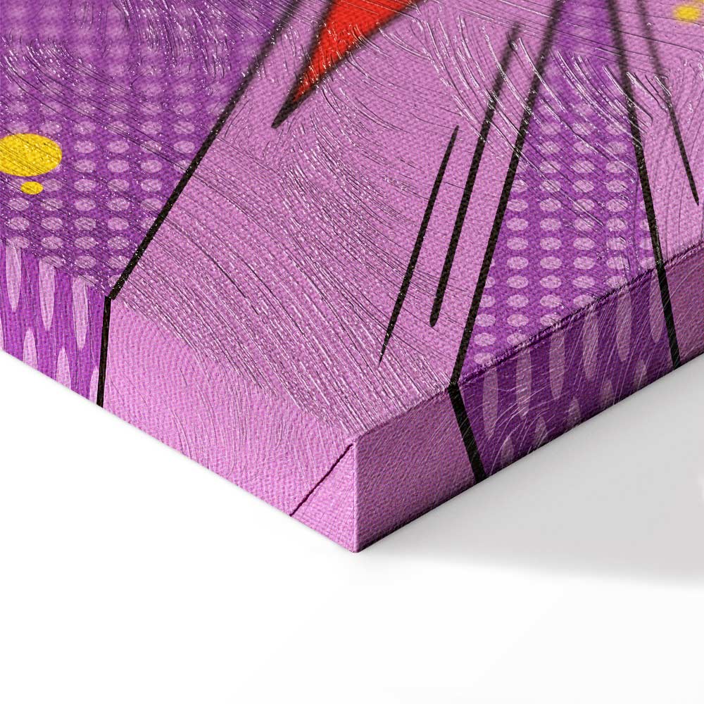 Comic Street Art Text Multicolor Canvas Print