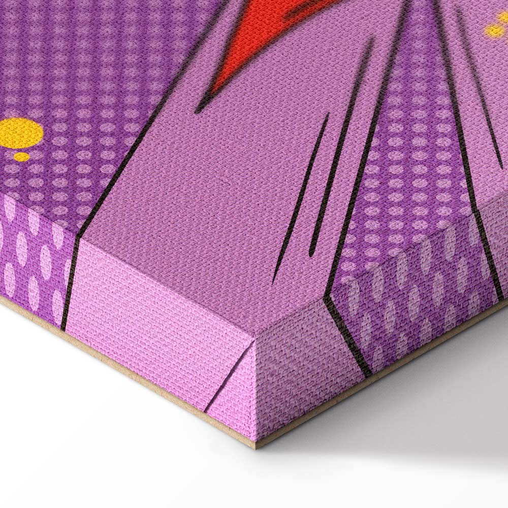 Comic Street Art Text Multicolor Canvas Print