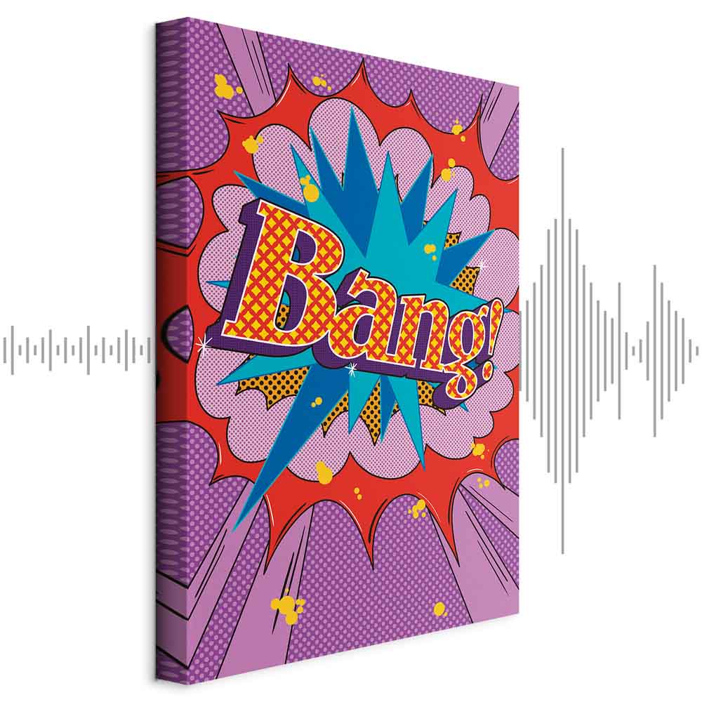 Comic Street Art Text Multicolor Canvas Print