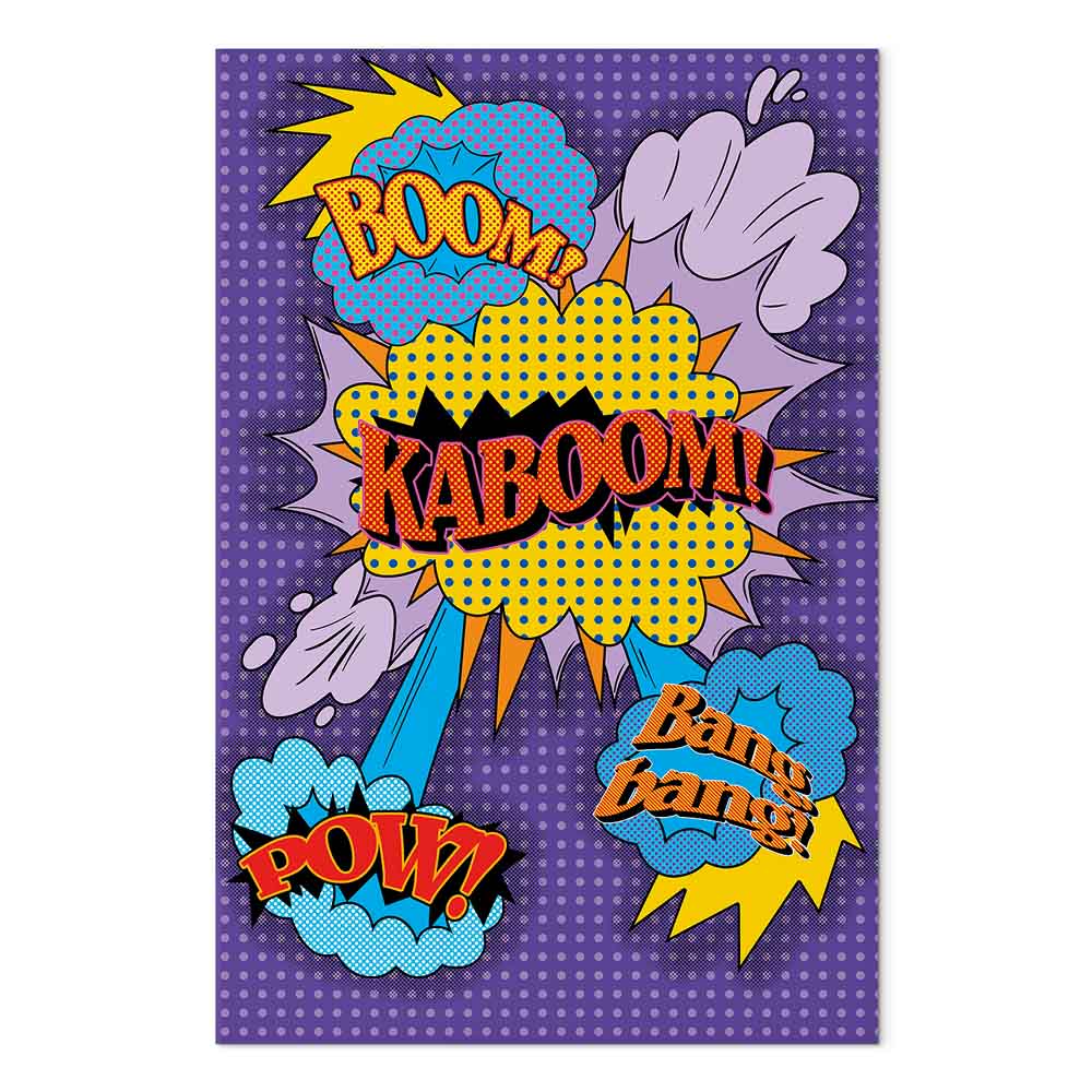 Kaboom Comic Pop Art Canvas Print
