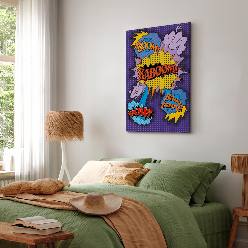 Kaboom Comic Pop Art Canvas Print
