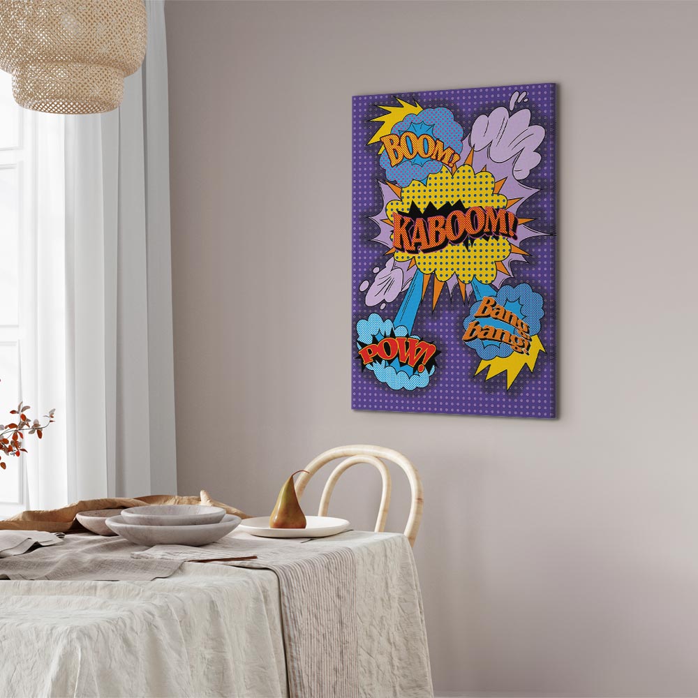 Kaboom Comic Pop Art Canvas Print