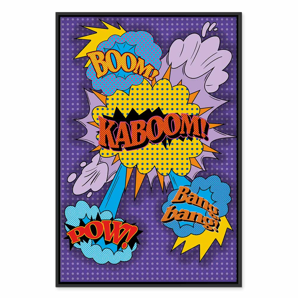 Kaboom Comic Pop Art Canvas Print
