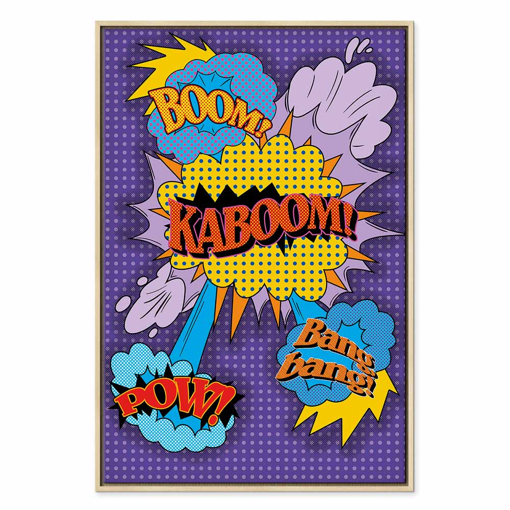 Kaboom Comic Pop Art Canvas Print