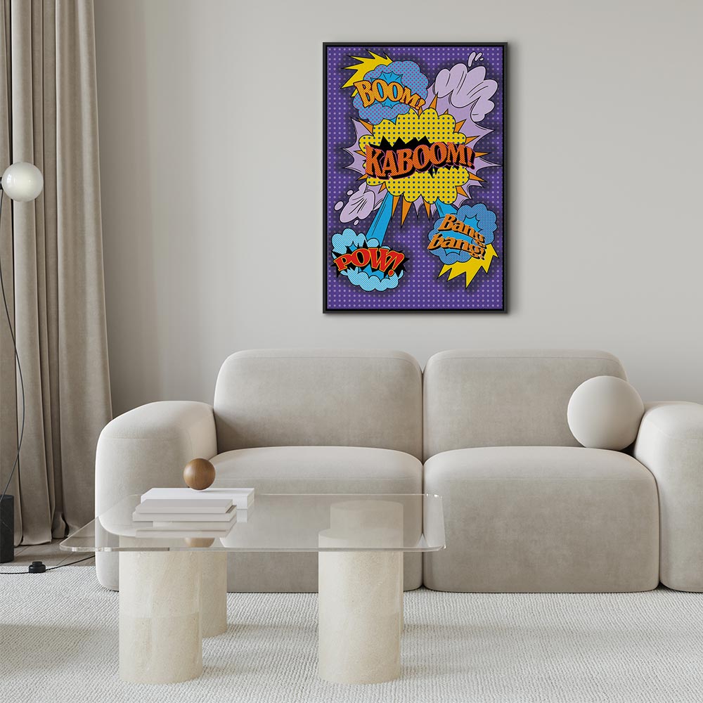 Kaboom Comic Pop Art Canvas Print