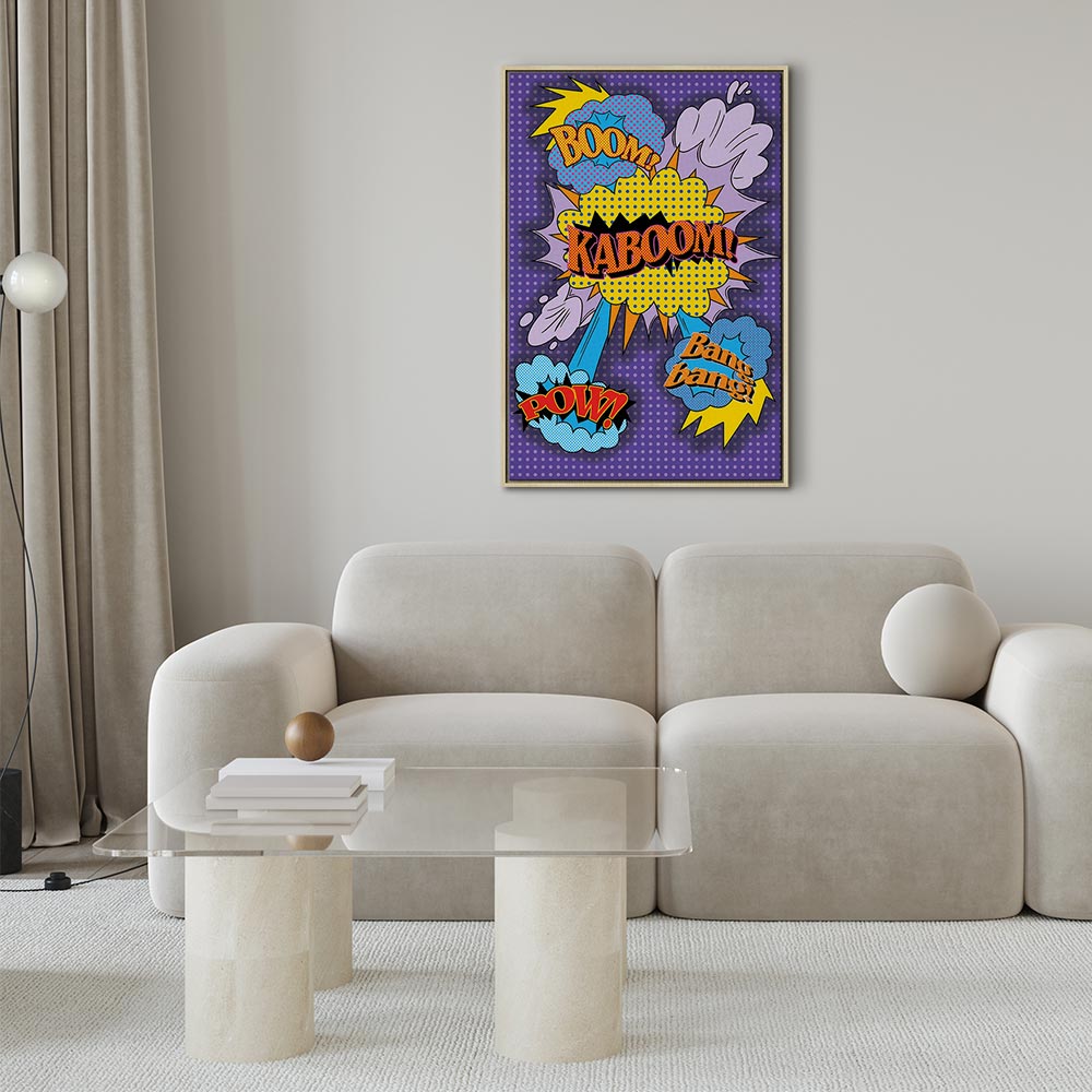 Kaboom Comic Pop Art Canvas Print