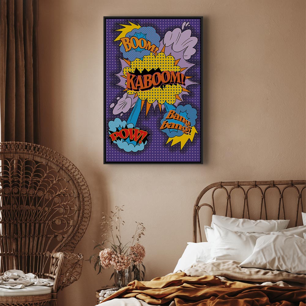 Kaboom Comic Pop Art Canvas Print
