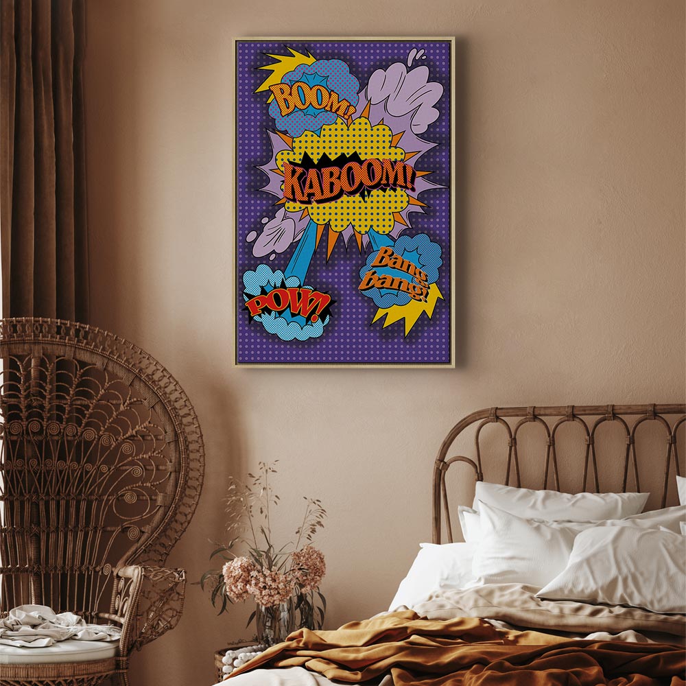 Kaboom Comic Pop Art Canvas Print