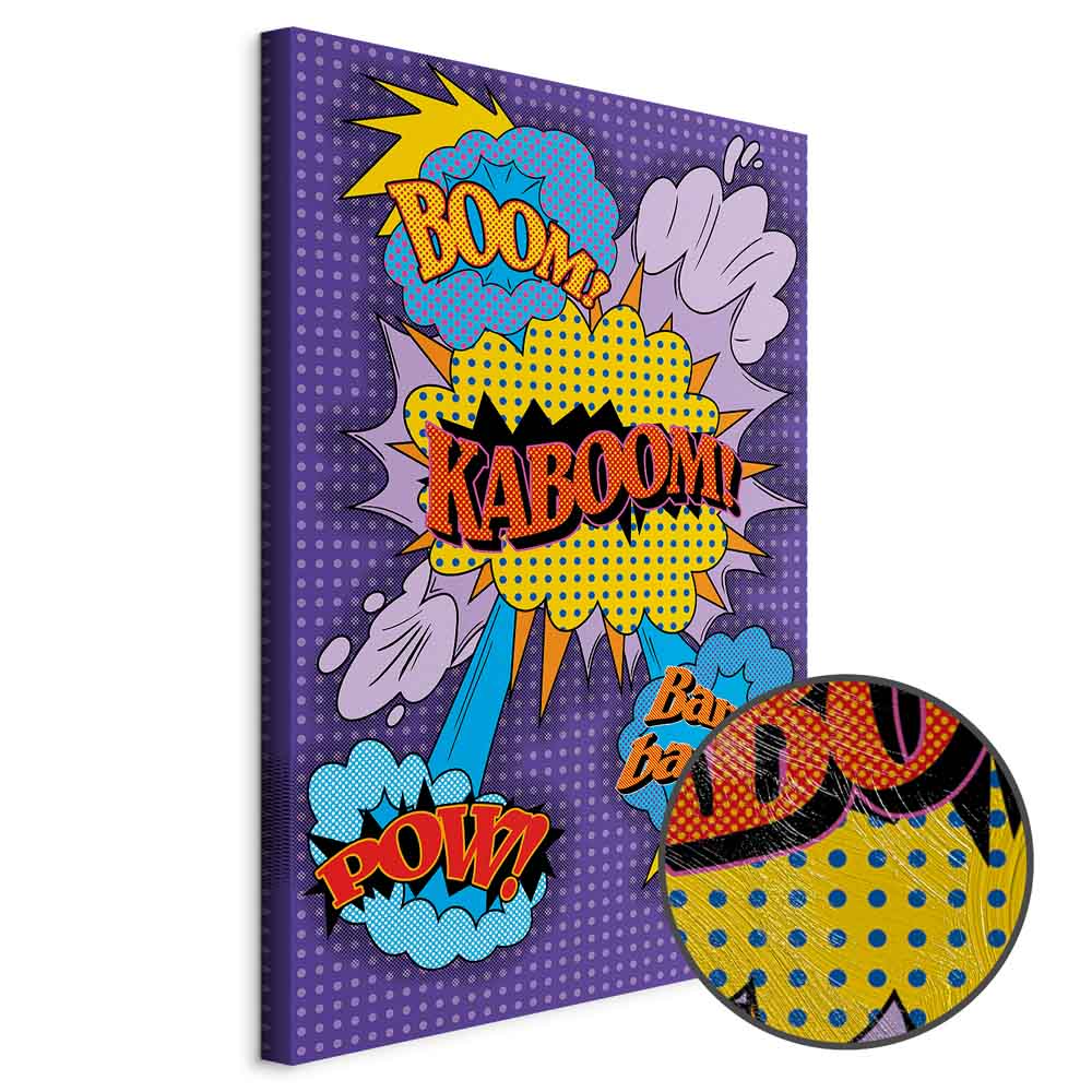 Kaboom Comic Pop Art Canvas Print