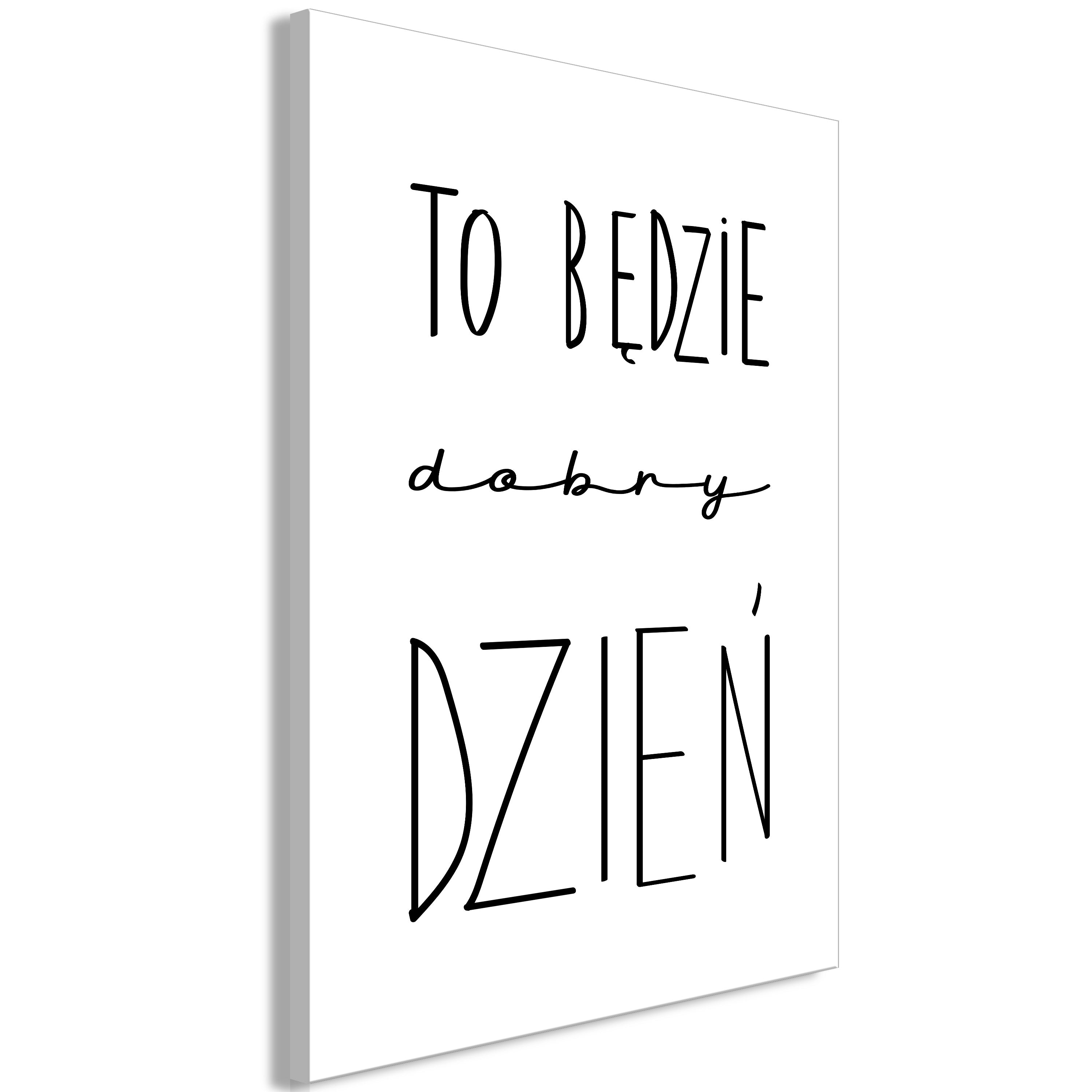 Canvas Print - Art of Words (1-part) - Inspirational Black Text on White