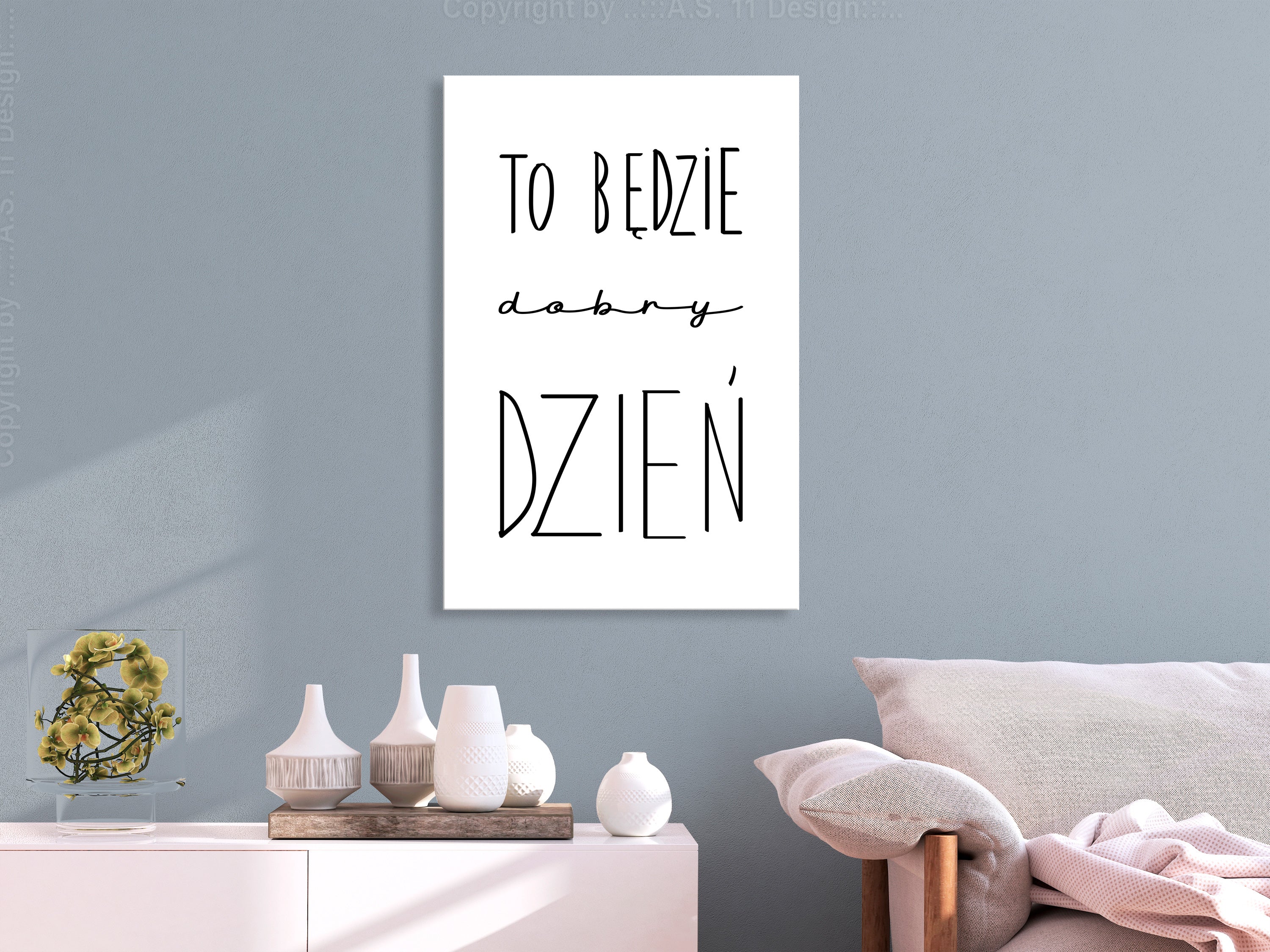 Canvas Print - Art of Words (1-part) - Inspirational Black Text on White