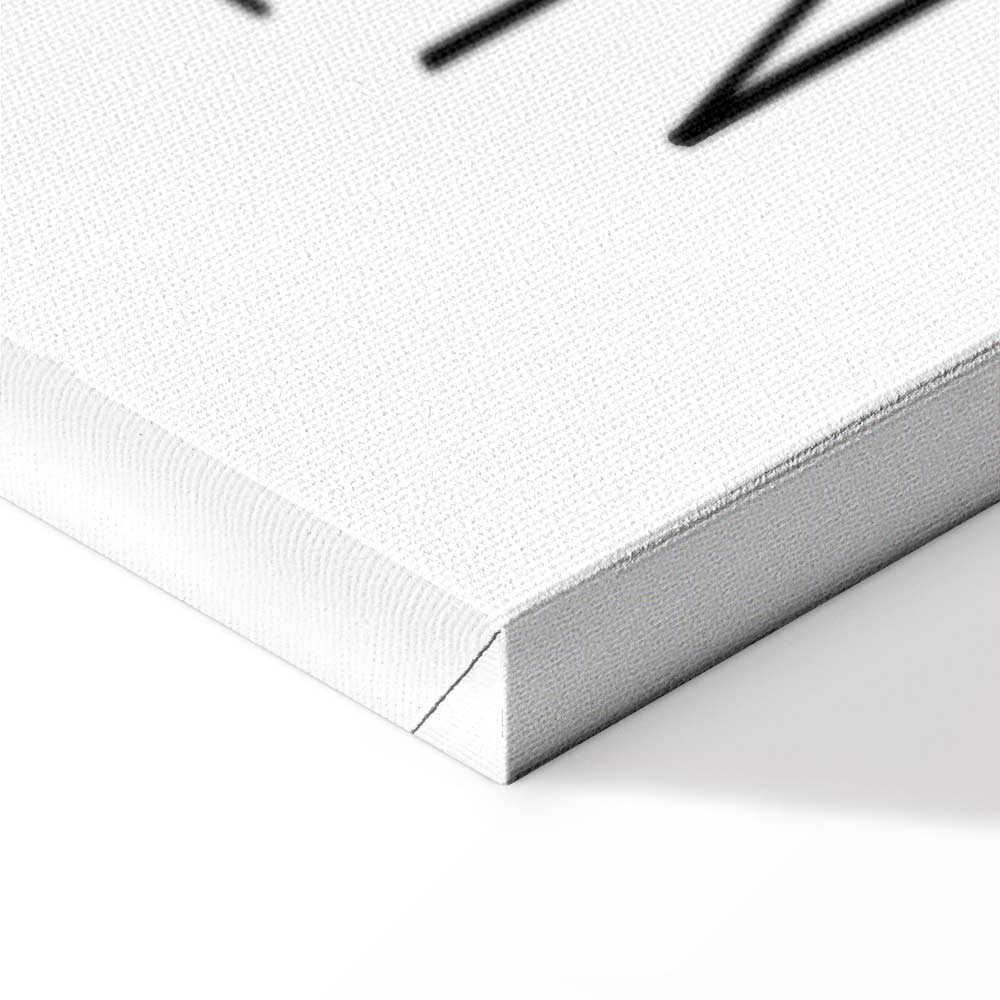 Inspirational Black Text on White Canvas Print