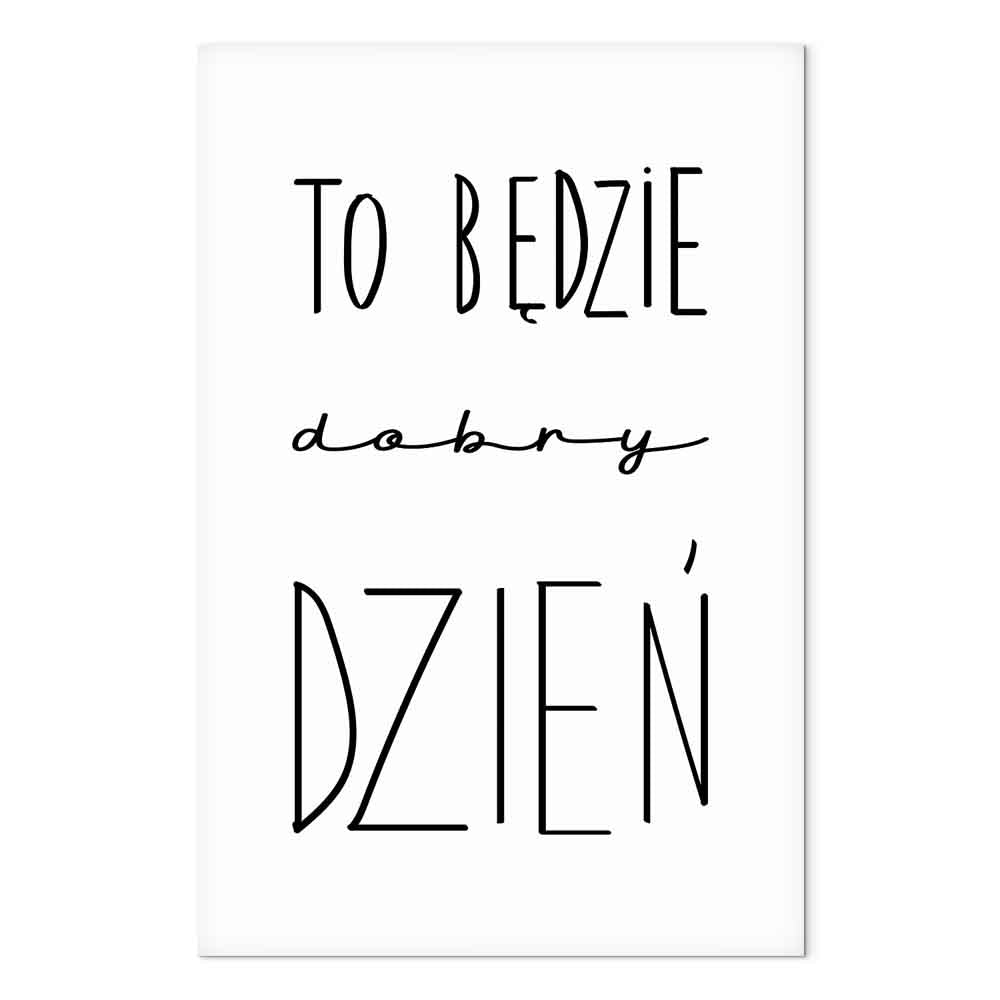 Inspirational Black Text on White Canvas Print