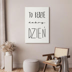 Inspirational Black Text on White Canvas Print