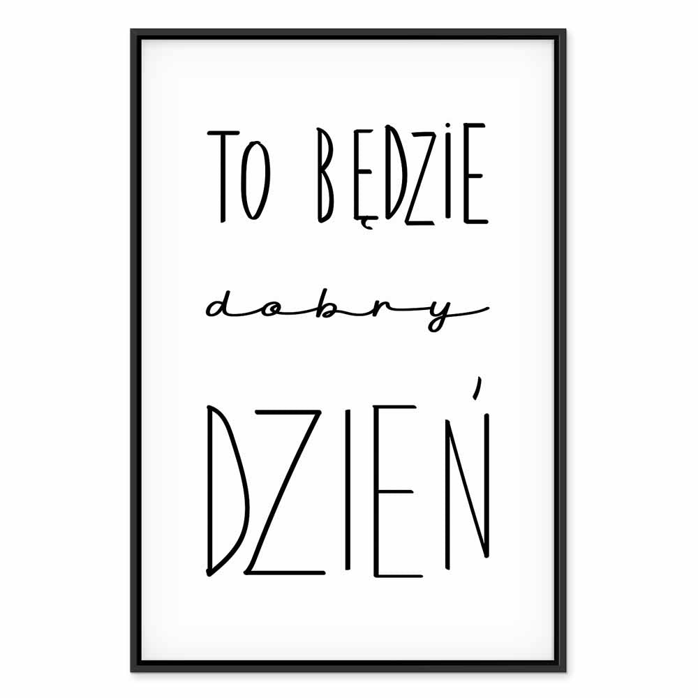 Inspirational Black Text on White Canvas Print