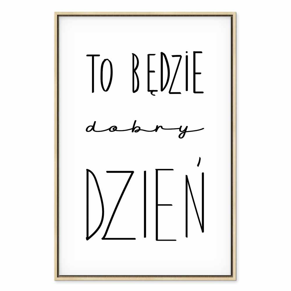 Inspirational Black Text on White Canvas Print