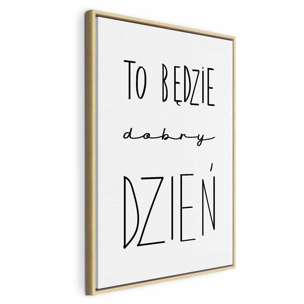 Inspirational Black Text on White Canvas Print