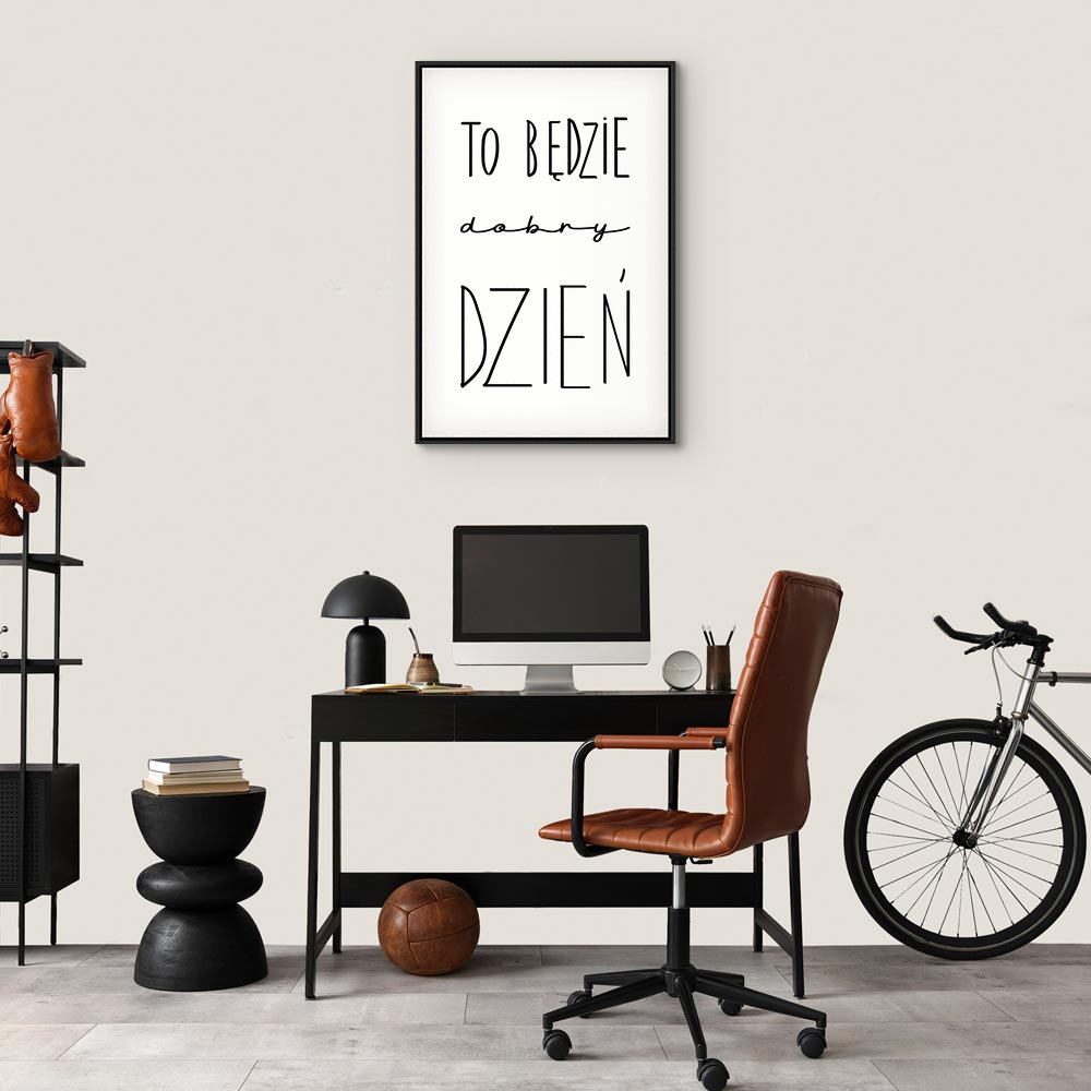 Inspirational Black Text on White Canvas Print