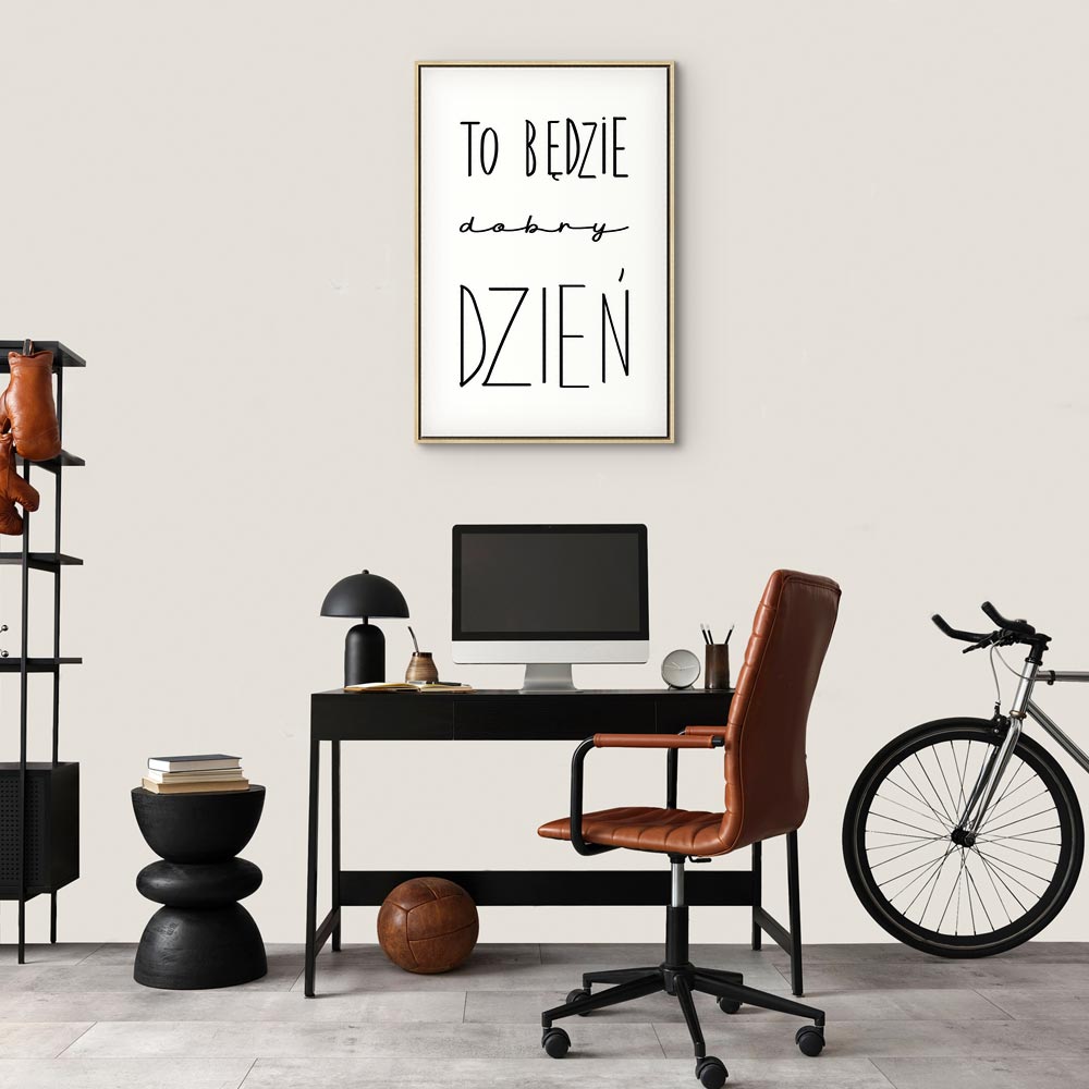 Inspirational Black Text on White Canvas Print