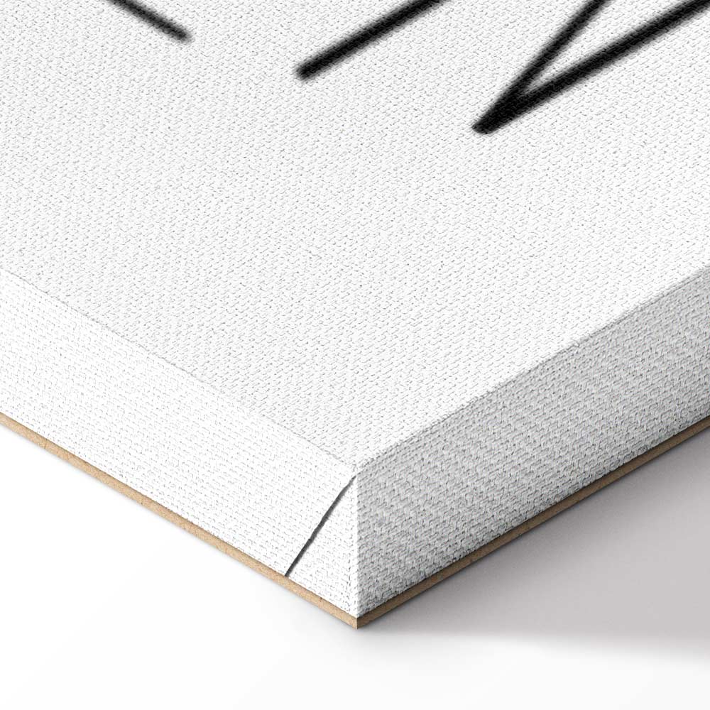 Inspirational Black Text on White Canvas Print