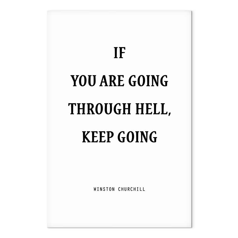 Winston Churchill Quote Typography Canvas Print