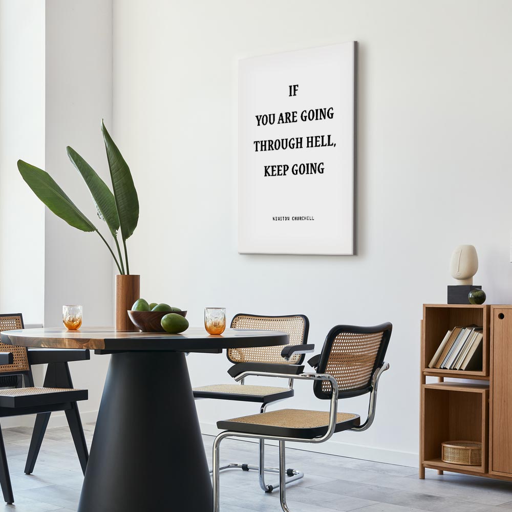 Winston Churchill Quote Typography Canvas Print