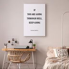 Winston Churchill Quote Typography Canvas Print