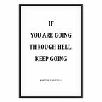 Winston Churchill Quote Typography Canvas Print