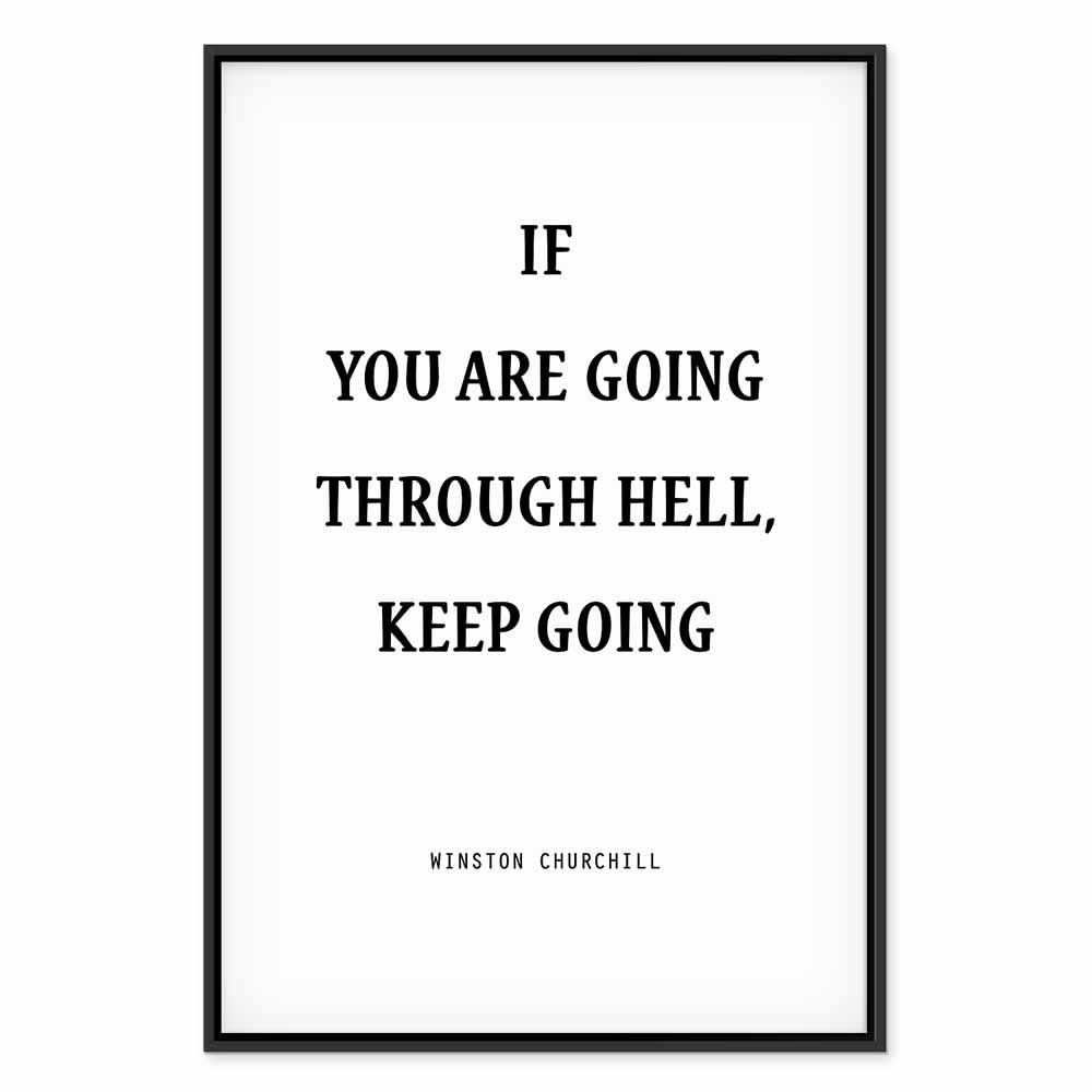 Winston Churchill Quote Typography Canvas Print