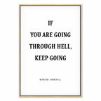 Winston Churchill Quote Typography Canvas Print