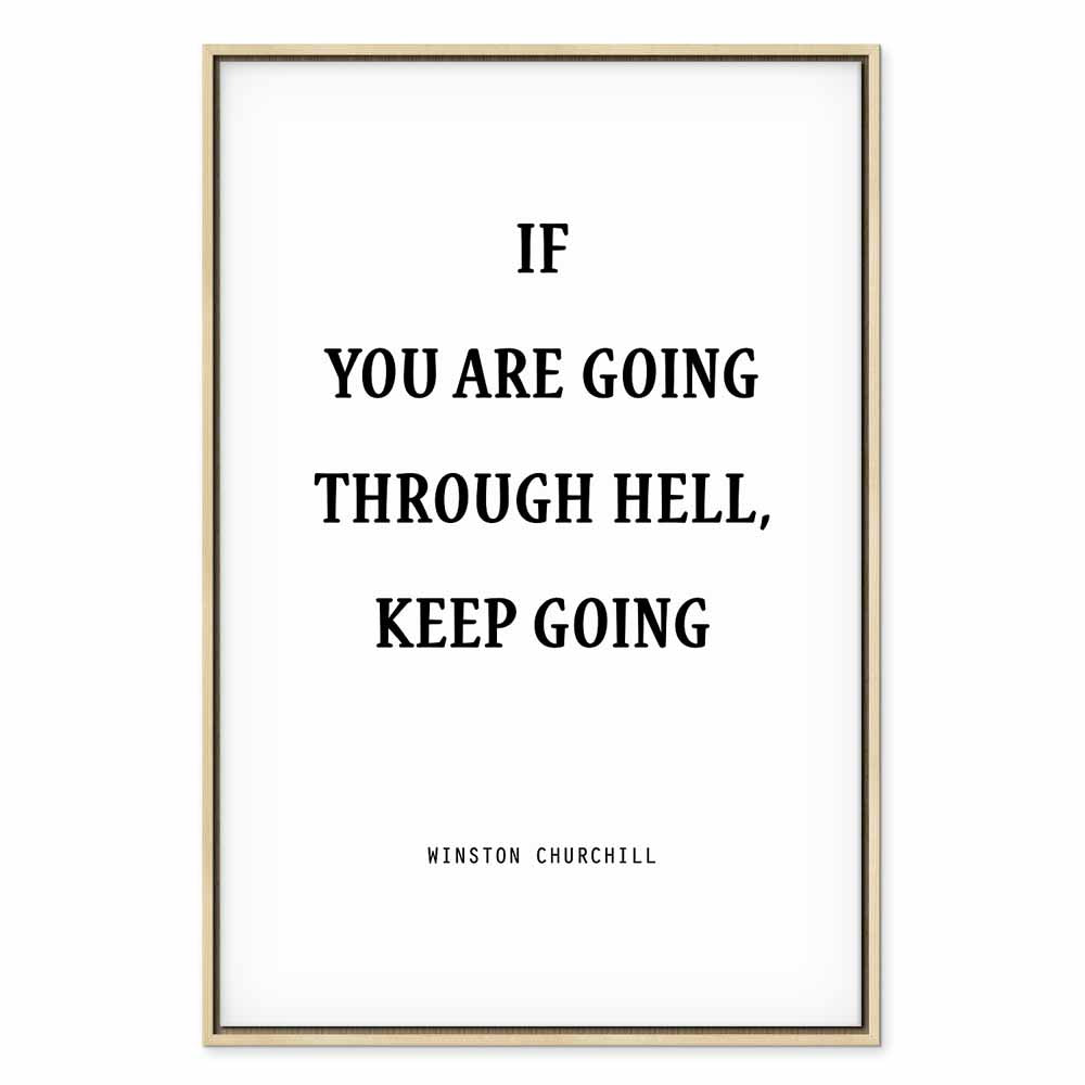 Winston Churchill Quote Typography Canvas Print