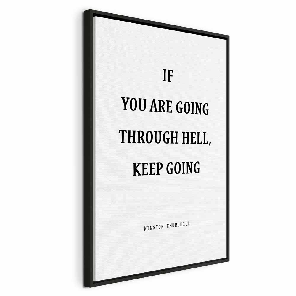 Winston Churchill Quote Typography Canvas Print