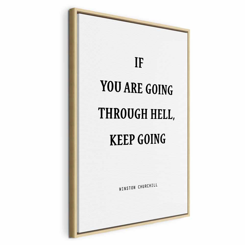 Winston Churchill Quote Typography Canvas Print