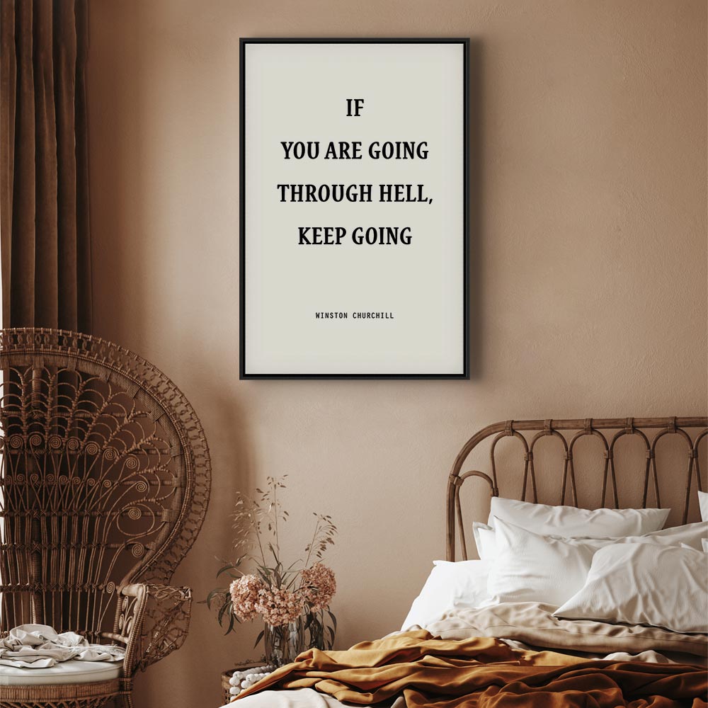 Winston Churchill Quote Typography Canvas Print