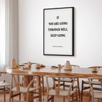 Winston Churchill Quote Typography Canvas Print