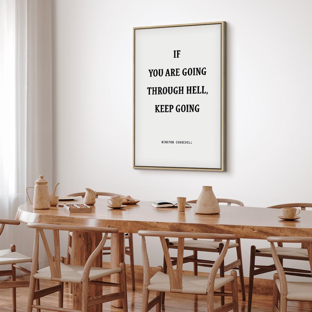 Winston Churchill Quote Typography Canvas Print