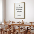Winston Churchill Quote Typography Canvas Print