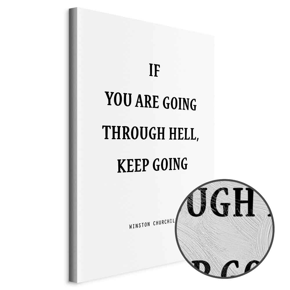 Winston Churchill Quote Typography Canvas Print