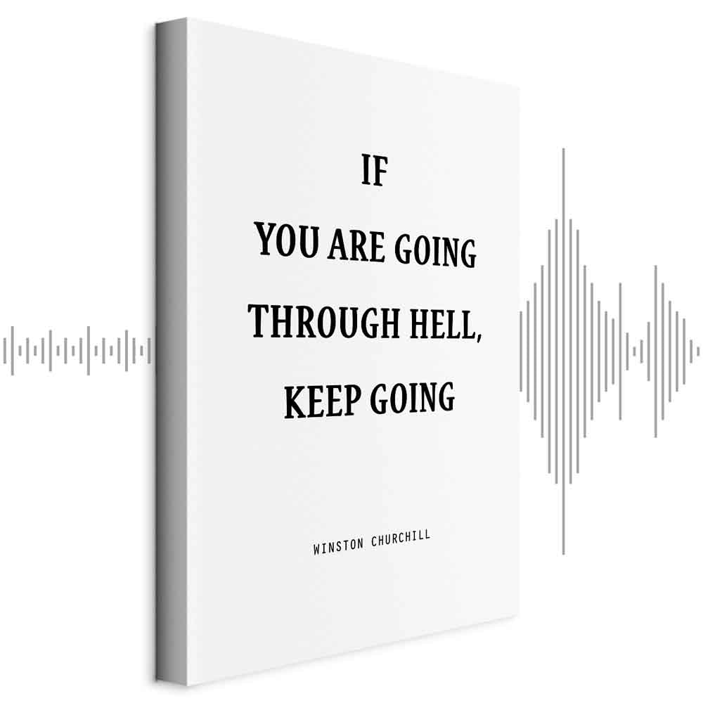 Winston Churchill Quote Typography Canvas Print