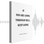 Winston Churchill Quote Typography Canvas Print