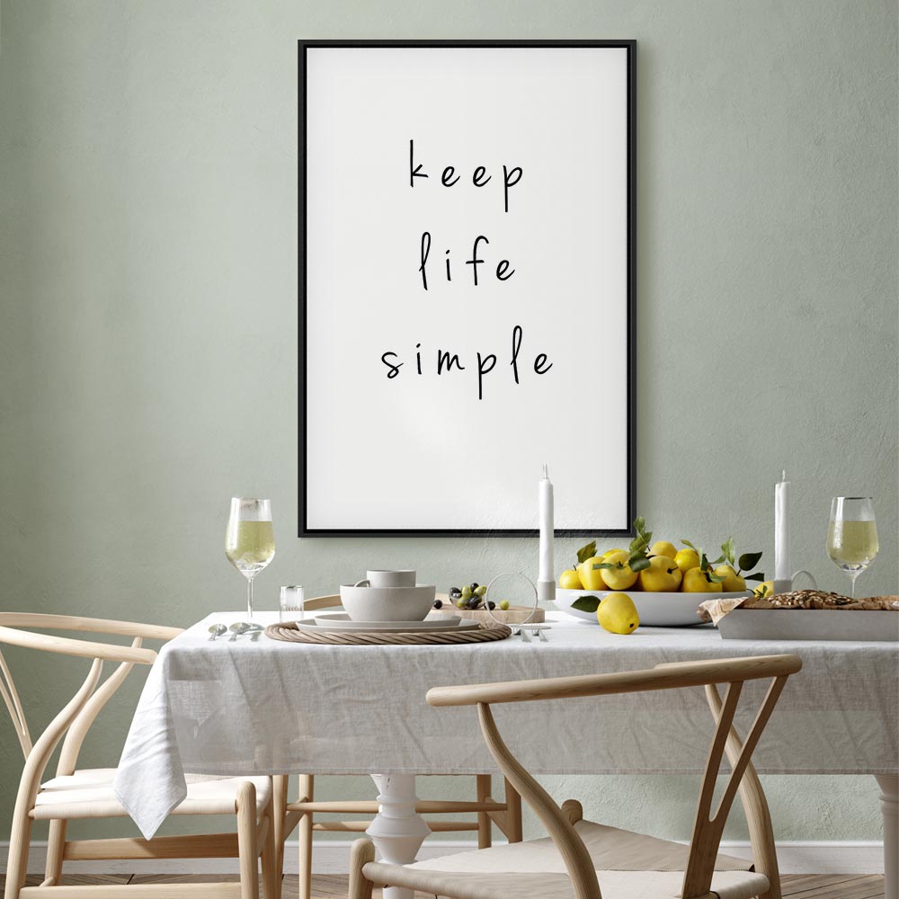 Motivational Quote Typography Canvas Print