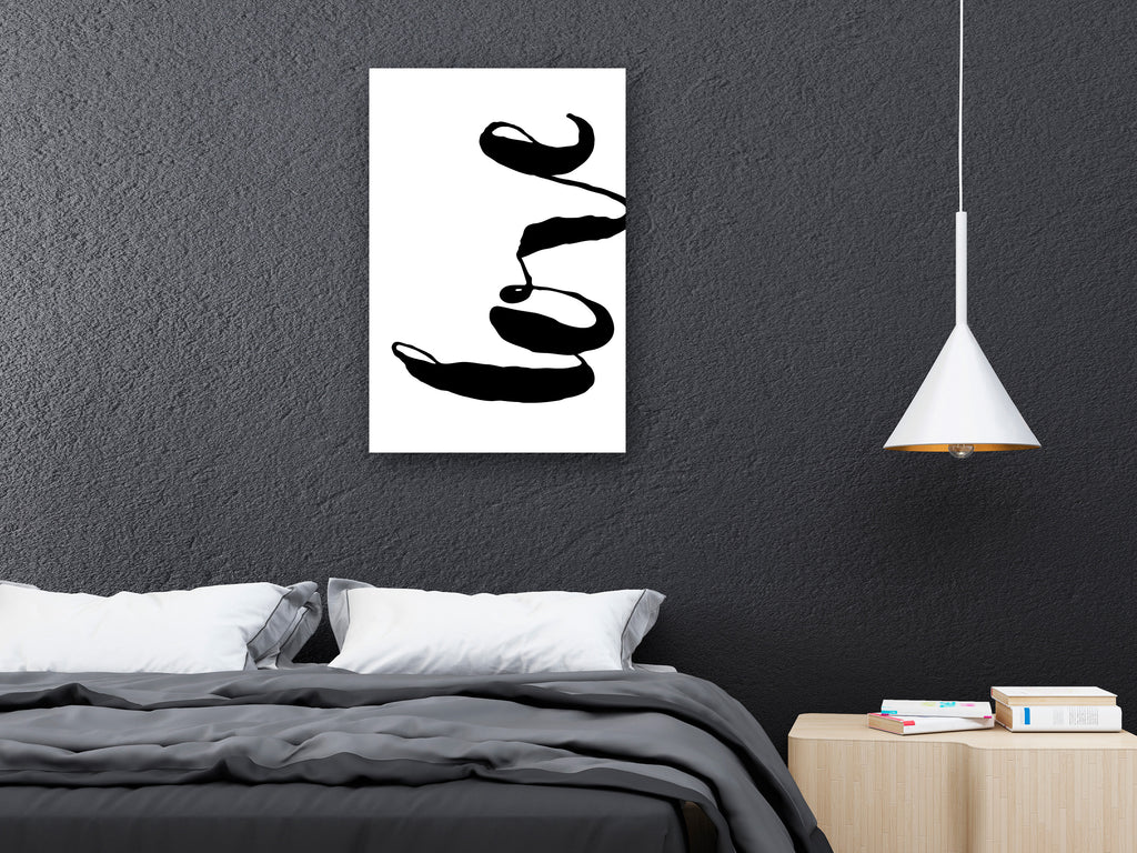 Canvas Print Black Love Vertical