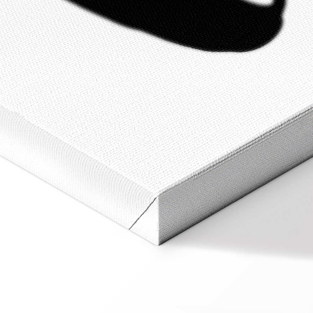 Black Love Typography Vertical Canvas Print