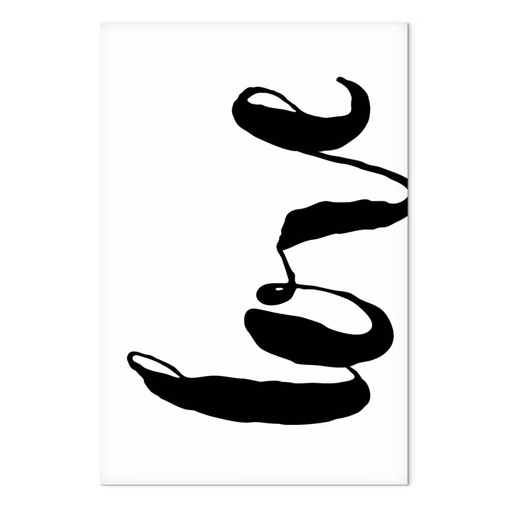 Black Love Typography Vertical Canvas Print