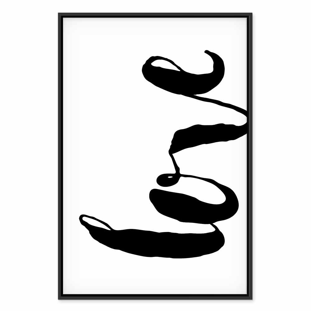 Black Love Typography Vertical Canvas Print