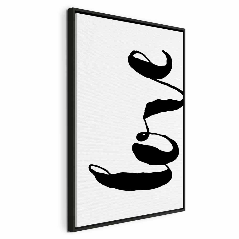 Black Love Typography Vertical Canvas Print