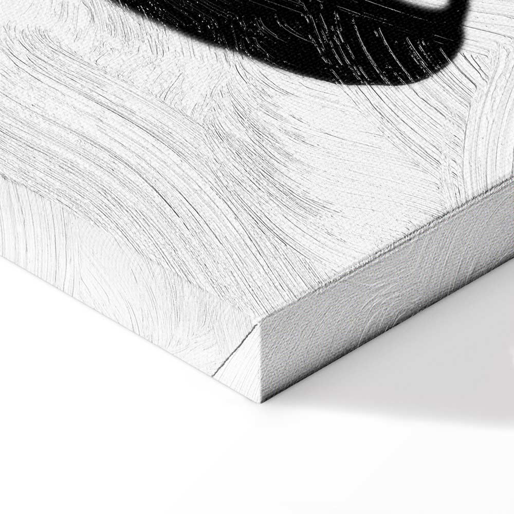 Black Love Typography Vertical Canvas Print