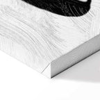 Black Love Typography Vertical Canvas Print