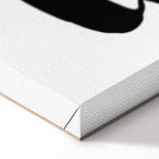 Black Love Typography Vertical Canvas Print