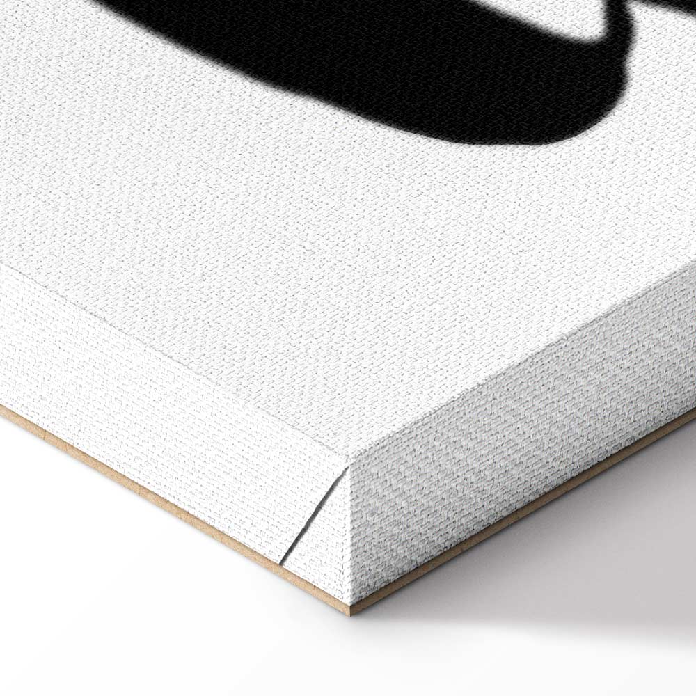 Black Love Typography Vertical Canvas Print